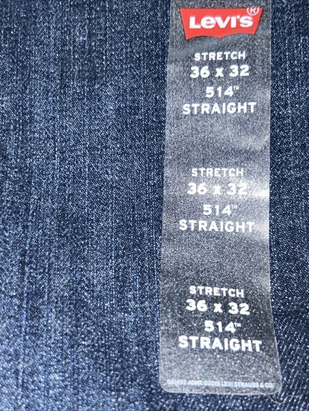 Levi's 514 Men’s 36x32 Blue Denim Jeans Regular Fit Straight Leg Red Tab